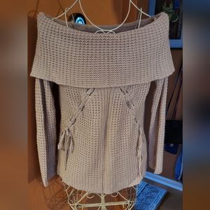 Pink off the shoulder sweater